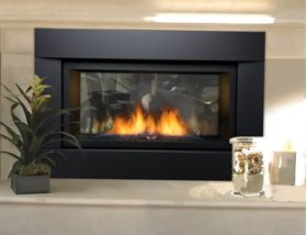 Sierra Flame 36 Natural Gas Deluxe See-Thru Direct Vent Linear Gas Fireplace - PALISADE-36-DELUXE-NG