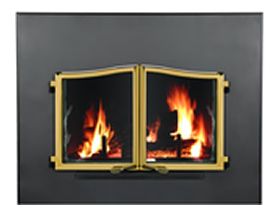 Country Flame Universal Doors - 500 Series Gold Fireplace Door w/ Airwash - 2943G-500A