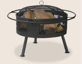 Uniflame 30 Inch Wide Aged Bronze Firebowl With Leaf Design - WAD992SP
