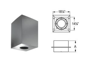 M&G DuraVent 7'' DuraPlus Square Ceiling Support Box 24'' - 9148BN // 7DP-CS24