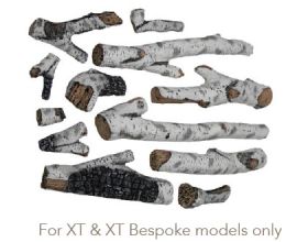 Amantii Logs - BIRCH - 12 large logs | DESIGN-MEDIA-BIRCH-12PCE-LARGE