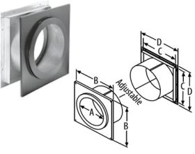 M&G DuraVent 5'' DuraTech Wall Thimble - 9343 // 5DT-WT