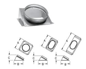 M&G DuraVent 6'' DuraLiner 30 Degree Stove Connector (round-oval) - 4681-RO // 6DLR-CNRO