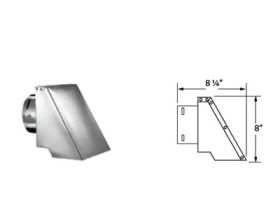 Security Chimneys 4" Secure Pellet Square Horizontal Cap - 4SPVHSC