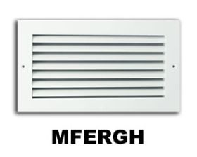 Metal-Fab Extruded Return Grille Horizontal 16x16 White - MFERGH1616W