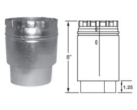 DuraVent 14 Round B-Vent Draft Hood Connector - 14BVC