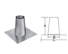 DuraVent 3 Round B-Vent Tall Cone Flat Roof Flashing - 3BVFF