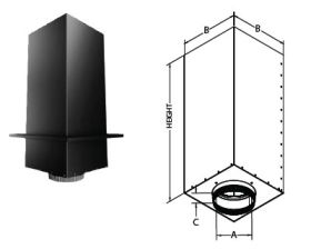 DuraVent 6" DuraTech 24" Square Ceiling Support Box Reduced Clearance - 6DT-CS24R-2