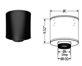 DuraVent 6" DuraTech Round Ceiling Support Box - 6DT-RCS-2