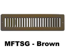 Metal-Fab Toe Space Grille 10x2 Brown - MFTSG102B