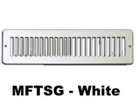 Metal-Fab Toe Space Grille 10x2 White - MFTSG102W