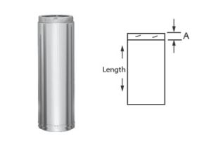 DuraVent 7 DuraTech Premium Chimney Pipe Length 36 - Stainless Steel Outer - 7DTP-36