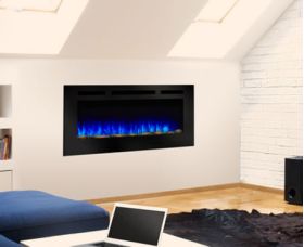 SimpliFire 48 Allusion Recessed Linear Electric Fireplace - SF-ALL48-BK