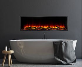 SimpliFire 55 Scion Clean Face Linear Electric Fireplace - SF-SC55-BK