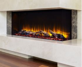 SimpliFire 43 Scion Trinity 3-Sided Linear Electric Fireplace - SF-SCT43-BK