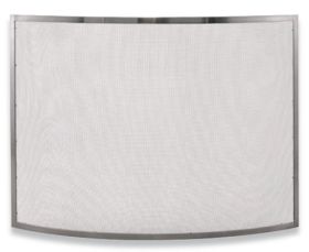 Uniflame Single Panel Curved Pewter Screen - S-1613