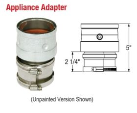 Selkirk 3 Ultimate Pellet Pipe Appliance Adapter - Black - 823017B - 3UPP-AAB