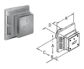 M&G DuraVent 5x8 DirectVent Pro Square Horizontal Termination Cap - Aluminum - 58DVA-HC // 58DVA-HC