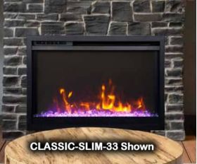 Remii 30 Extra Slim Classic Series Electric Fireplace - CLASSIC-SLIM-30