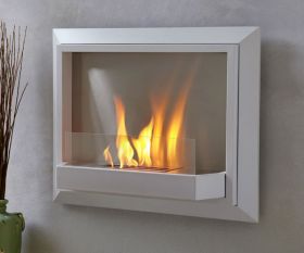 Real Flame Envision Ventless Gel Fuel Fireplace - White - 705-W