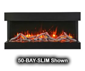 Remii 40 Bay 3 Sided Electric Fireplace - 40-BAY-SLIM