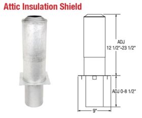 Selkirk 3 Ultimate Pellet Pipe Attic Insulation Shield - 823010 - 3UPP-AIS