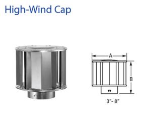 DuraVent 8 B-Vent High Wind Cap - 8BVVTH