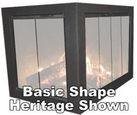 Thermo-Rite Classic Corner Unit Custom Glass Fireplace Door - CLASSIC-CORNER