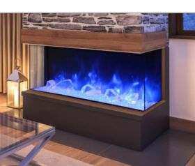 Amantii 60 3 Sided Glass Electric Fireplace Built-In Only - 60-TRU-VIEW-XL