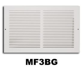 Metal-Fab 1/3 Space Baseboard Grille 14x6 White - MF3BG146W