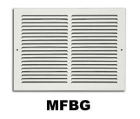 Metal-Fab Baseboard Grille 10x6 White - MFBG106W