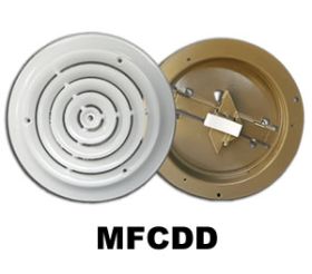 Metal-Fab Ceiling Diffuser Butterfly Damper 6 Inch Round - MFCDD6R