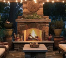 Pearl Mantel New River Non-Combustible 72" fieldstone finish