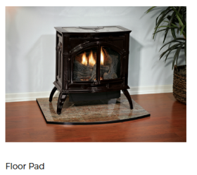 White Mountain Hearth Spirit Direct-Vent Medium Cast Iron Stove - Floor Pad