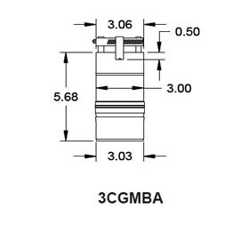 Metal-Fab Corr/Guard 3" D Metal-Fab To Burnham Adapter - 3CGMBA