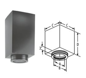 M&G DuraVent 5'' DuraTech 11'' Square Ceiling Support Box - 9338A // 5DT-CS11