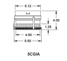 Metal-Fab Corr/Guard 5" D Inside Collar Adapter - Value - 5CGVIA