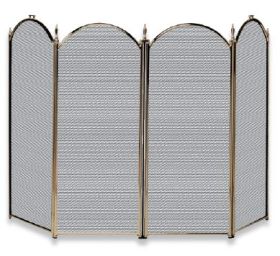 Uniflame 4 Fold Antique Brass Screen (S-4114) - S41010AB