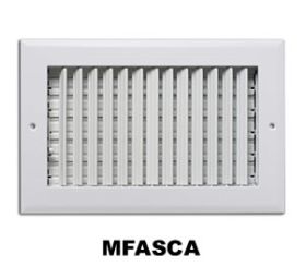 Metal-Fab Aluminum Adjustable Sidewall/Ceiling Register 6x6 White - MFASCA66W