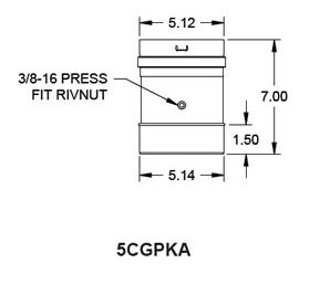 Metal-Fab Corr/Guard 5" D Patterson-Kelly Adapter - Value - 5CGVPKA