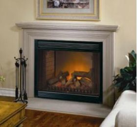 Vantage Hearth VE36LBHB 36" Electric Fireplace w/ Louver Face