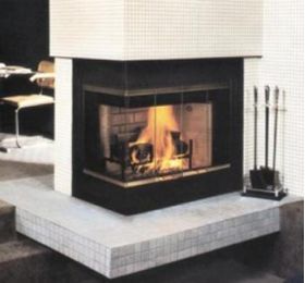 Vantage Hearth 36" Corner Smooth Face Fireplace - Right Open - V36RS