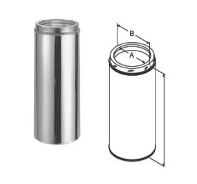 M&G DuraVent 5'' x 12'' DuraTech Chimney Pipe - Stainless Steel - 9303 // 5DT-12SS