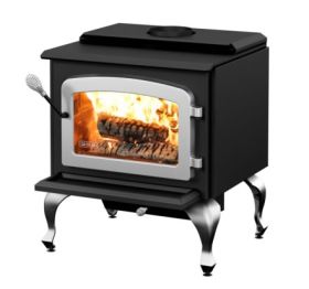 Drolet Escape 1800 EPA Wood Stove with Nickel Door and Legs - DB03113