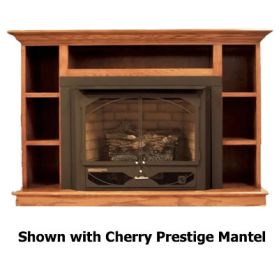 Buck Stove Model 384 Vent-Free Gas Unit with Mantel