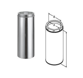 M&G DuraVent 5'' x 24'' DuraTech Chimney Pipe - Stainless Steel - 9305CF // 5DT-24SSCF