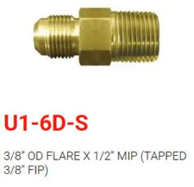 Skytech 3/8 Flare x 1/2 MIP - U1-6D-S
