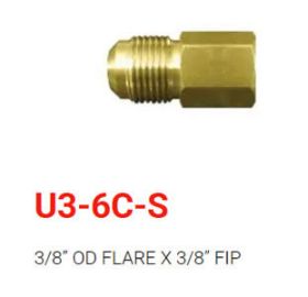 Skytech 3/8 Flarex3/8 FIPSteel Fitting - U3-6C-S