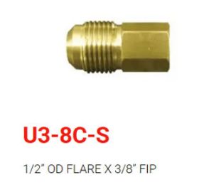 Skytech 1/2 OD Flare  x 3/8 FIP - U3-8C-S