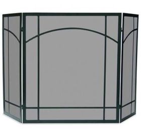 Uniflame 3 Fold Black Wrought Iron Mission Screen - S-1023